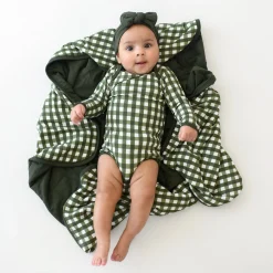 Baby Blanket in Gingham Fir