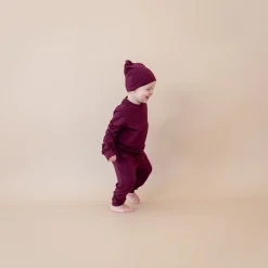 Bamboo Jersey Beanie in Burgundy