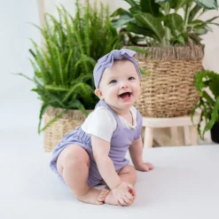 Bamboo Jersey Bubble Overall in Taro