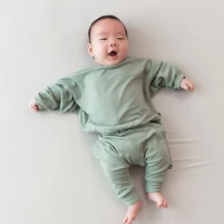 Bamboo Jersey Harem Pants in Thyme