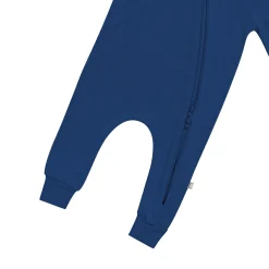 Bamboo Jersey Hooded Zippered Romper in Tahoe