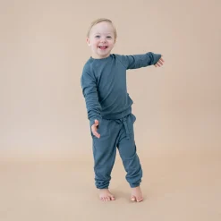 Bamboo Jersey Jogger Set in Atlantic