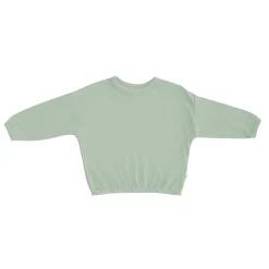 Bamboo Jersey Long Sleeve Drop Shoulder Top in Thyme