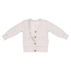 Bamboo Jersey Toddler Cardigan in Oat