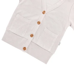 Bamboo Jersey Toddler Cardigan in Oat