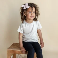 Bamboo Muslin Alligator Clip Bow in Blush