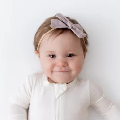 Bamboo Muslin Medium Bow in Wisteria