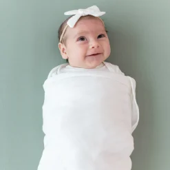 Bamboo Muslin Medium Bow in Cloud