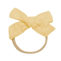 Bamboo Muslin Medium Bow in Sandcastle