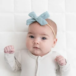 Bamboo Muslin Medium Bow in Mist