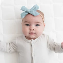 Bamboo Muslin Medium Bow in Mist
