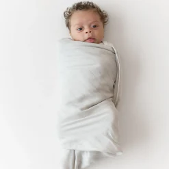 Bamboo Muslin Swaddle Blanket in Oat