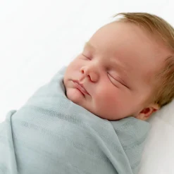 Bamboo Muslin Swaddle Blanket in Mist