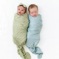 Bamboo Muslin Swaddle Blanket in Jojoba