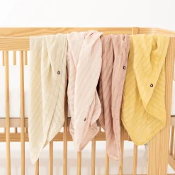 Bamboo Muslin Swaddle Blanket in Wheat