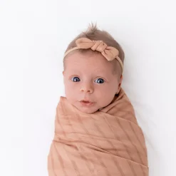 Bamboo Muslin Tiny Bow in Fawn