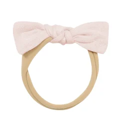 Bamboo Muslin Tiny Bow in Blush