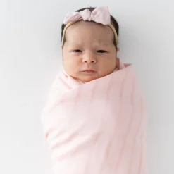 Bamboo Muslin Tiny Bow in Blush