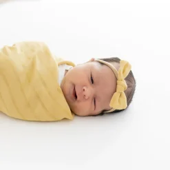 Bamboo Muslin Tiny Bow in Sandcastle