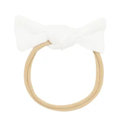 Bamboo Muslin Tiny Bow in Cloud