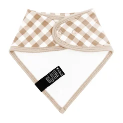 Bib in Gingham Bisque