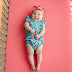 Bubble Romper in Hibiscus