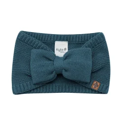 Chunky Knit Bow Headband in Atlantic