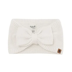 Chunky Knit Bow Headband in Oat