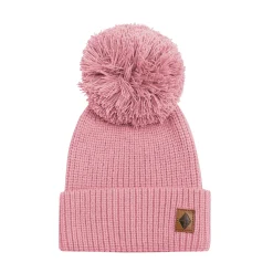 Chunky Knit Pom Beanie in Apple Blossom