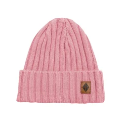 Chunky Knit Ribbed Beanie in Apple Blossom