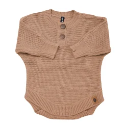 Chunky Knit Romper in Latte