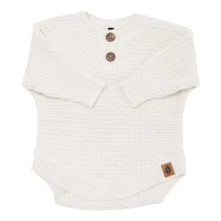 Chunky Knit Romper in Oat