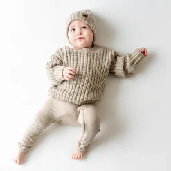Chunky Knit Sweater in Almond