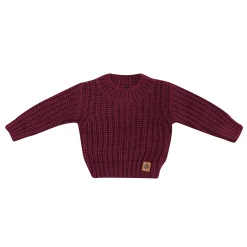 Chunky Knit Sweater in Burgundy