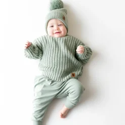 Chunky Knit Sweater in Thyme