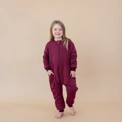 Cozy Playsuit in Burgundy