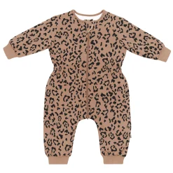 Cozy Playsuit in Latte Leopard