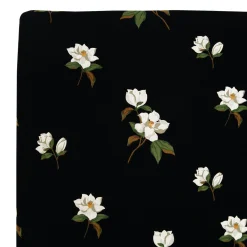 Crib Sheet in Big Midnight Magnolia