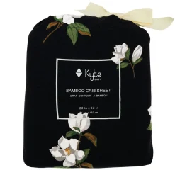 Crib Sheet in Big Midnight Magnolia
