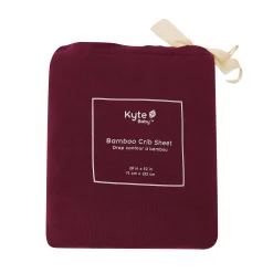 Crib Sheet in Burgundy