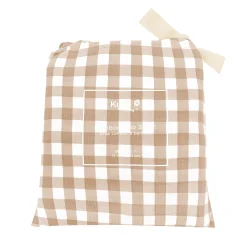 Crib Sheet in Gingham Bisque