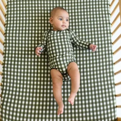 Crib Sheet in Gingham Fir