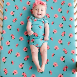 Crib Sheet in Hibiscus