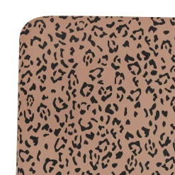 Crib Sheet in Latte Leopard