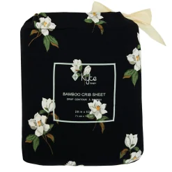 Crib Sheet in Small Midnight Magnolia