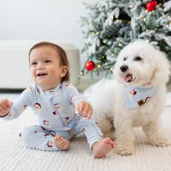 Dog Bandana in Vintage Santa