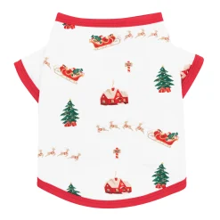 Dog Tee in Santa Sleigh