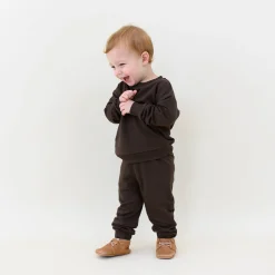 French Terry Jogger Set in Espresso