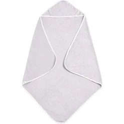 Hooded Bath Towel in Storm with Cloud Trim