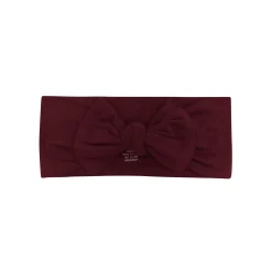 Knotted Bow Headband in Burgundy